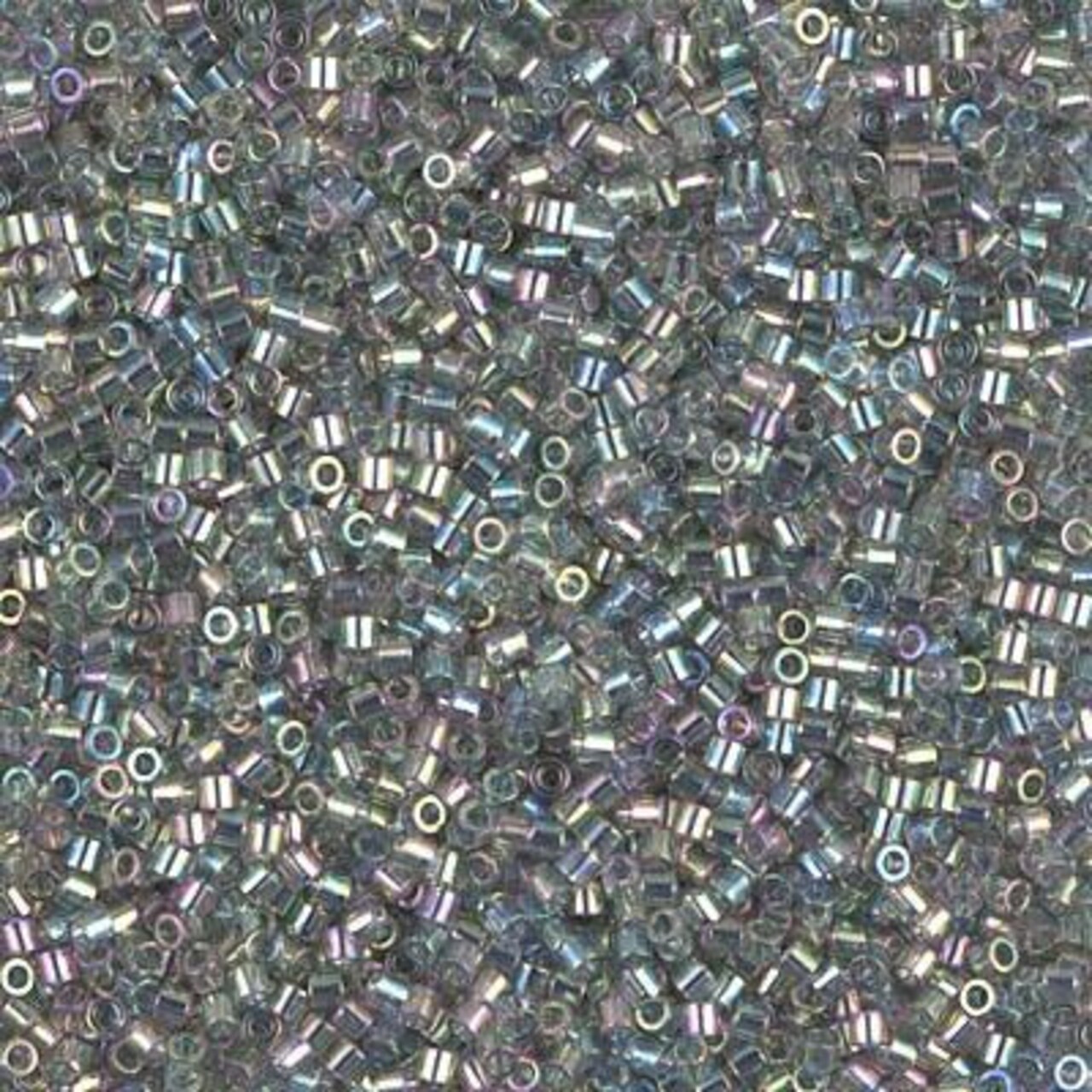 Miyuki Delica Bead 15/0, DBS0107, Transparent Gray Rainbow Gold Luster